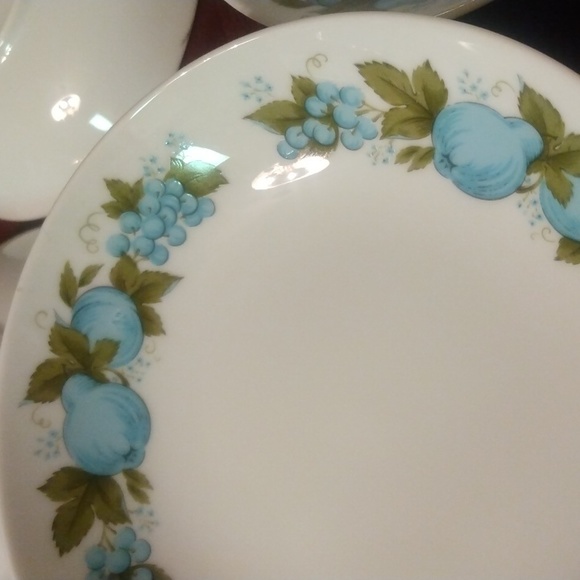 NORITAKE BLUE ORCHARD 6695 COOK'N SERVE JAPAN 5.5 " Cereal Bowls (4). - Picture 13 of 14